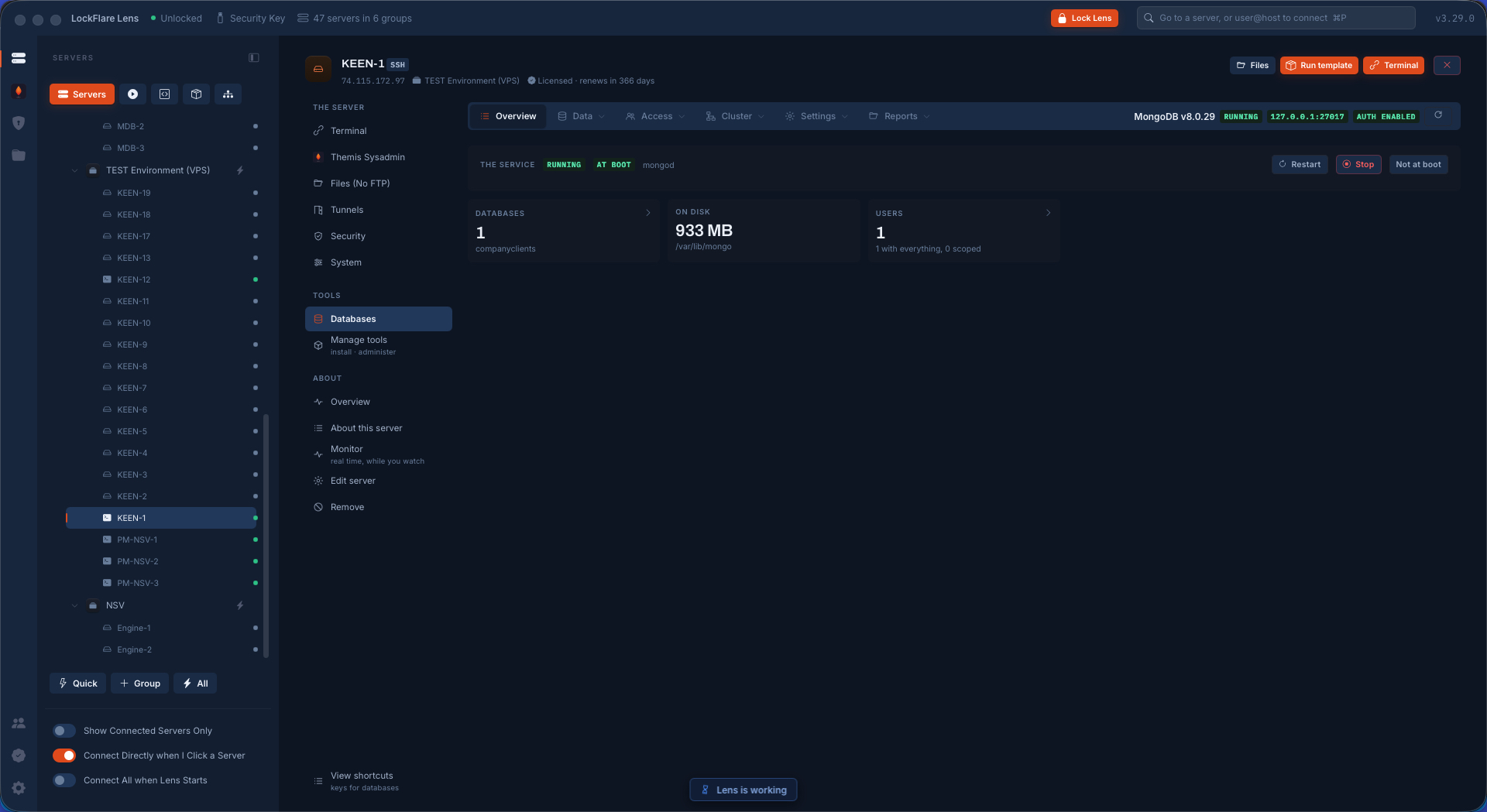 One MongoDB server